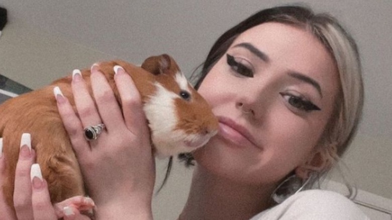 Kalei and her pet guinea pig