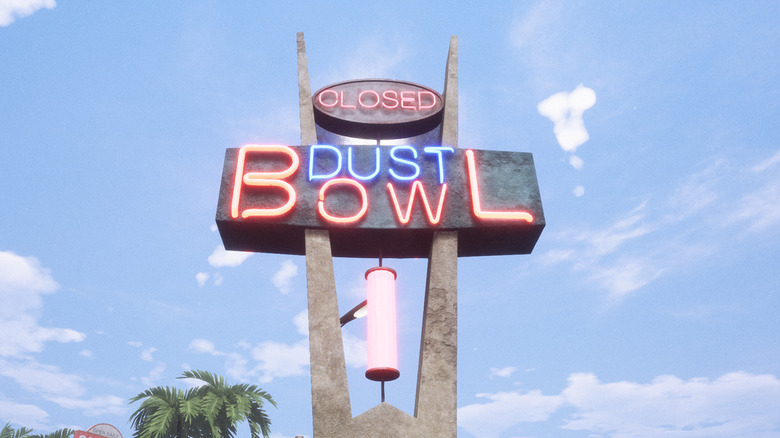 neon dust bowl sign
