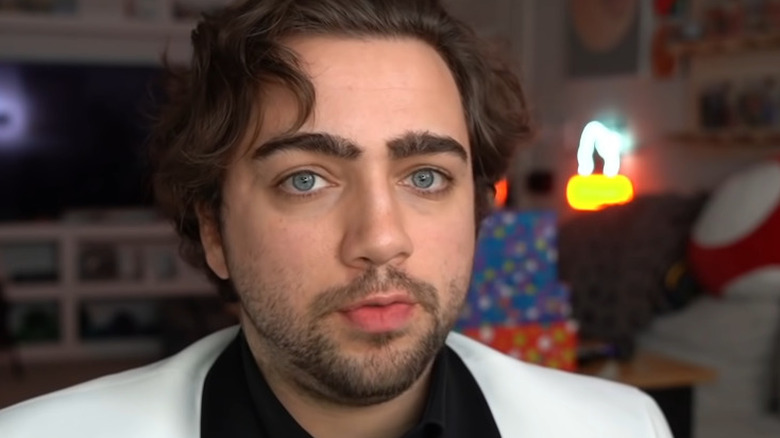 Mizkif wearing white suit jacket