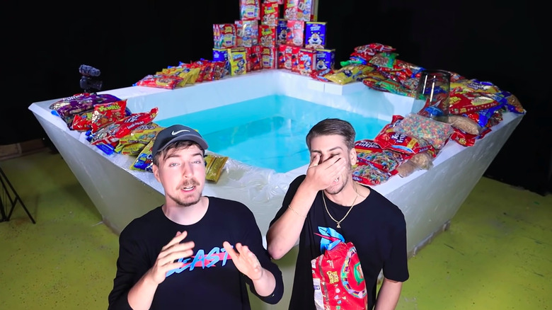 MrBeast and world's largest cereal bowl 