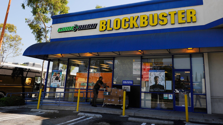 A Blockbuster video store