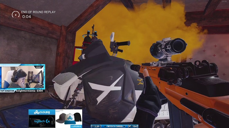 shroud playing Rainbow Six Siege