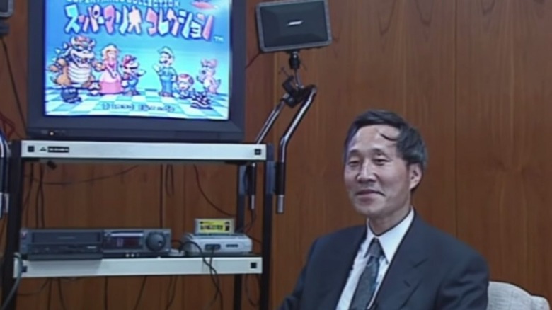 young Uemura in front of SNES