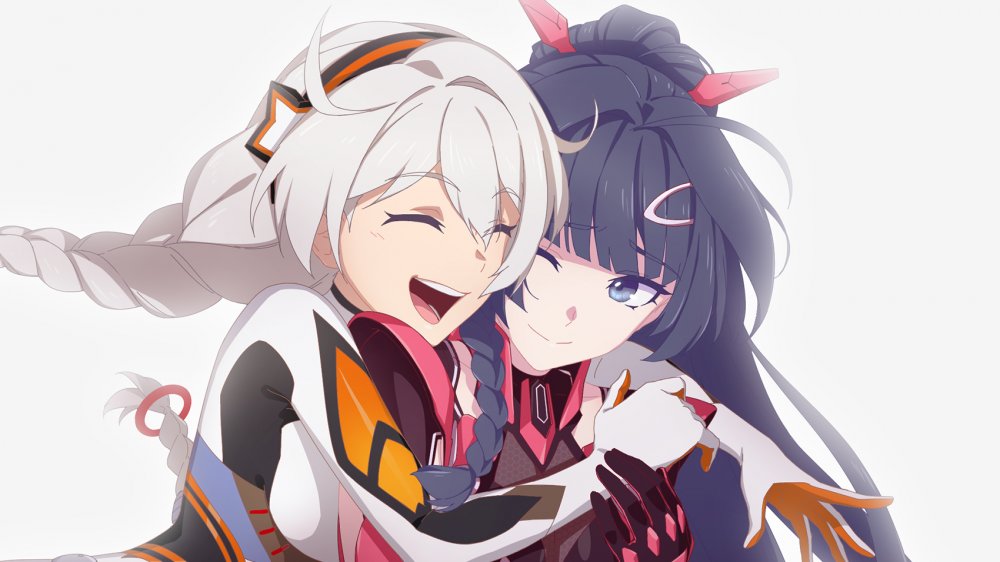 Honkai Impact 3rd official art of two characters hugging