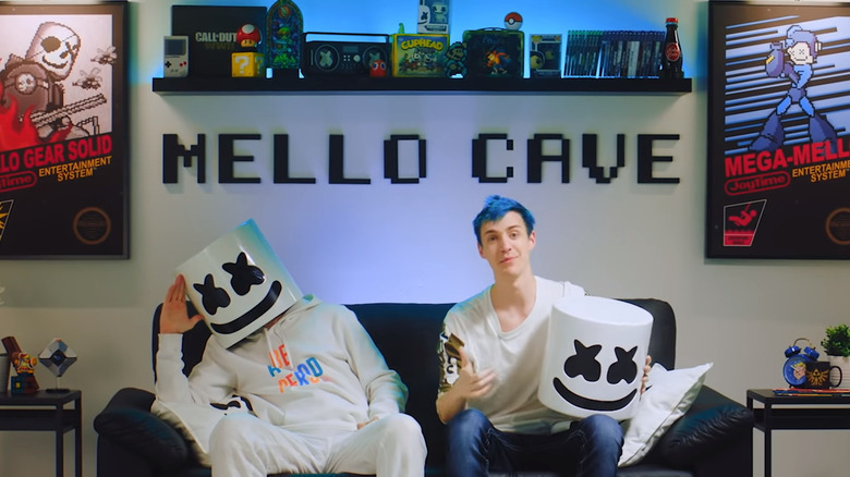 Ninja and Marshmello sitting on couch