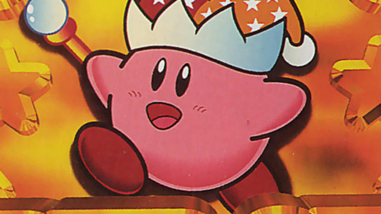 Kirby waving a wand