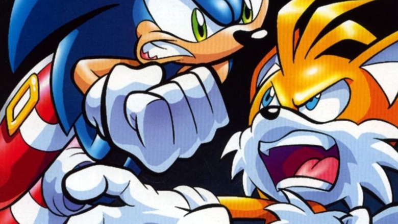 Sonic and Tails growl at each other