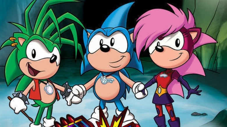 Sonic triplets holding hands