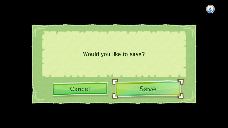 Save game screen