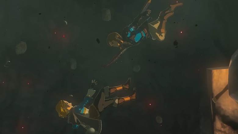 Link trying to catch Zelda