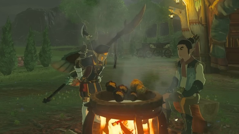 Link watching cooking pot