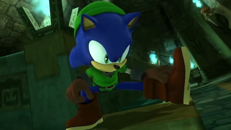 Sonic the Hedgehog in Link's gear