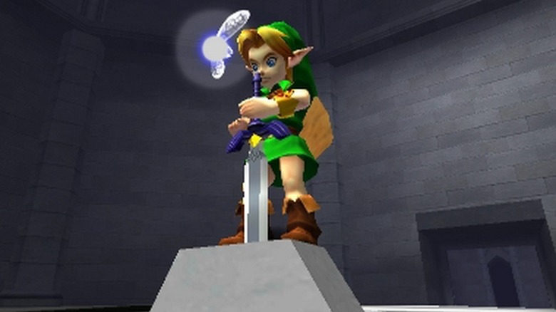 Link and Navi find sword