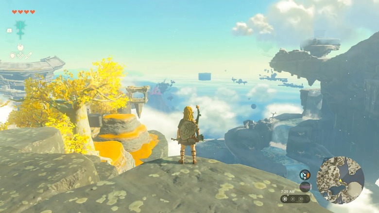 Link looking at sky islands