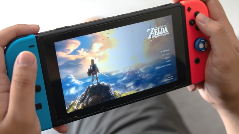 Switch playing Zelda