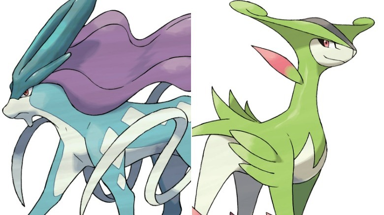 Suicune and Virizion from Pokémon