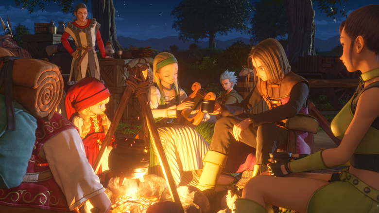 Dragon Quest XI campfire