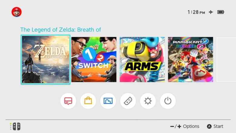 Nintendo Switch menu
