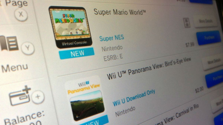 Wii U Virtual Console store