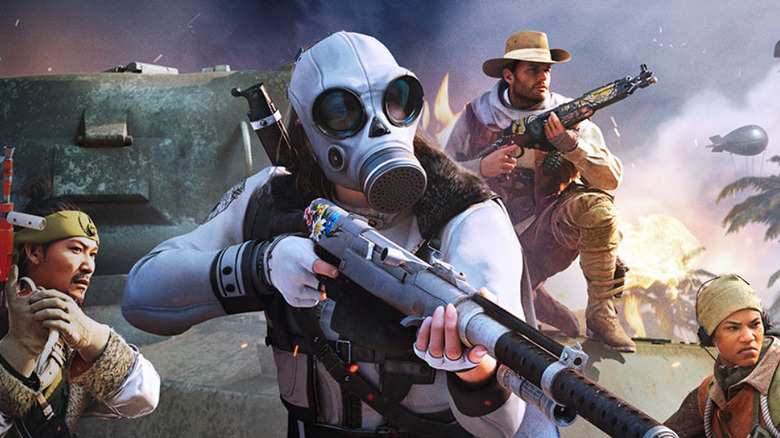 Warzone promo gas mask guns