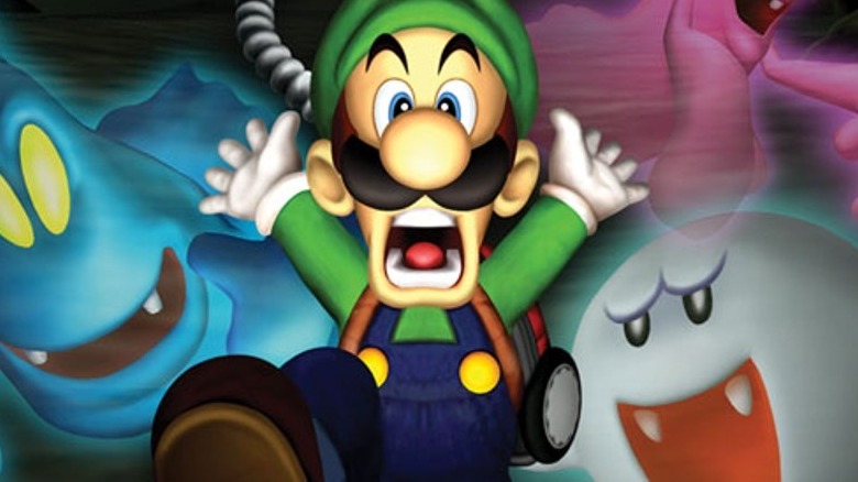 Luigi runs from ghosts promo