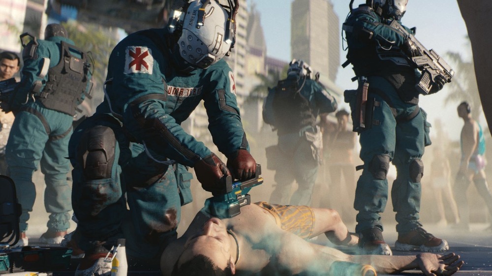 Character trying to revive another in Cyberpunk 2077