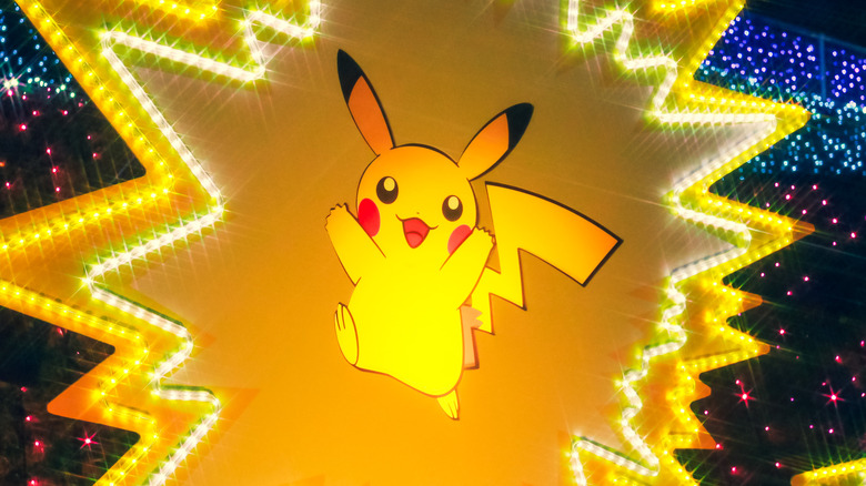 Pikachu glowing sign