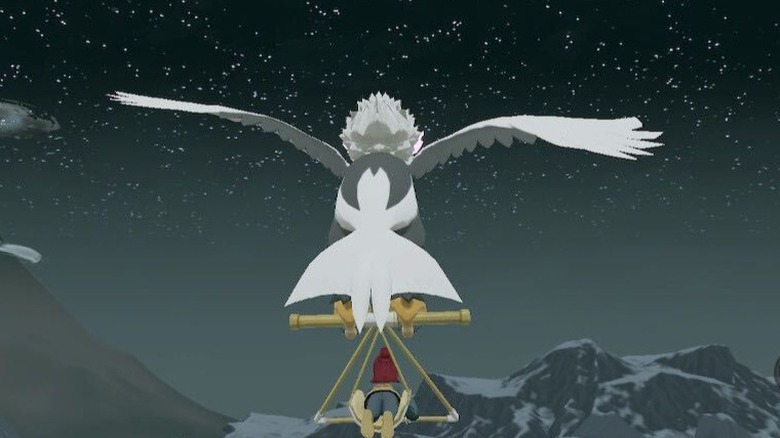 Pokemon Legends: Arceus Hisuian Braviary flying in world