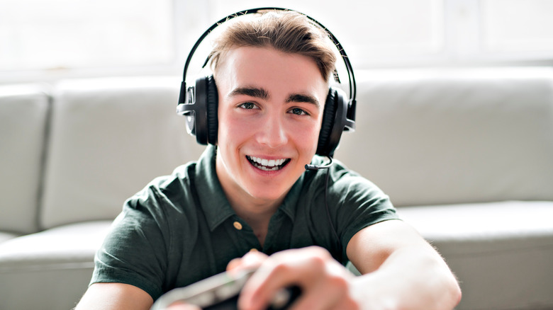 Guy playing game