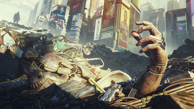 Cyberpunk 2077 Hand In Rubble