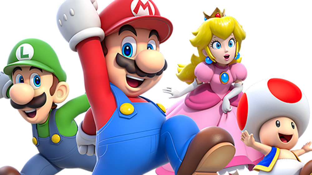 Luigi Mario Peach and Toad