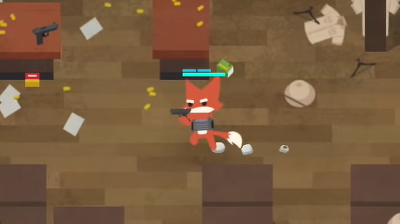 Fox with gun