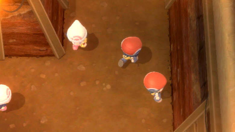 Pokemon Trainers in underground tunnels