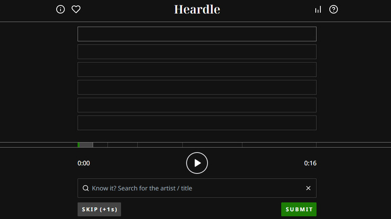 Heardle game page