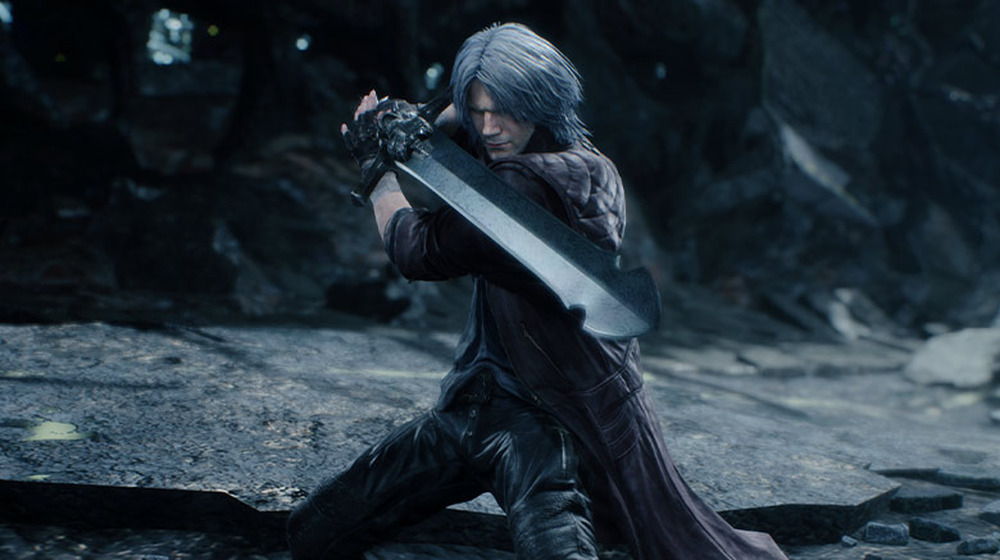 Dante in a fighting stance