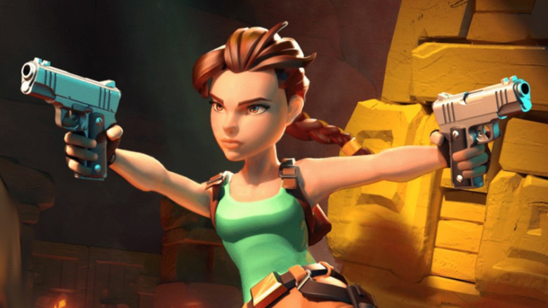 Tomb Raider Reloaded Lara aiming pistol