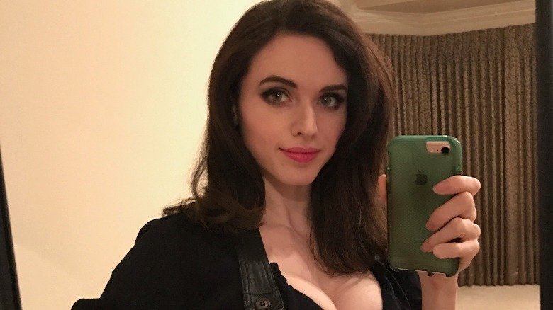 Amouranth taking selfie