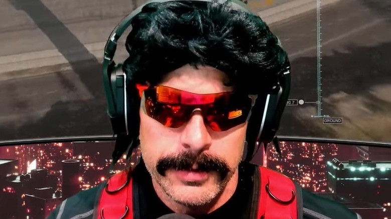 Dr Disrespect looks down