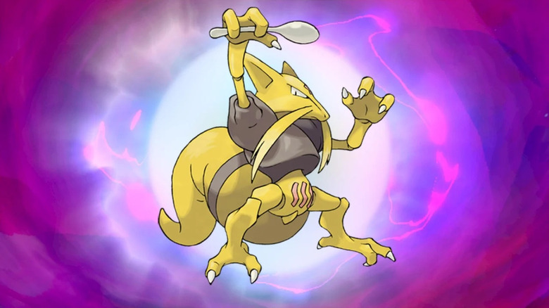 Kadabra against glowing background