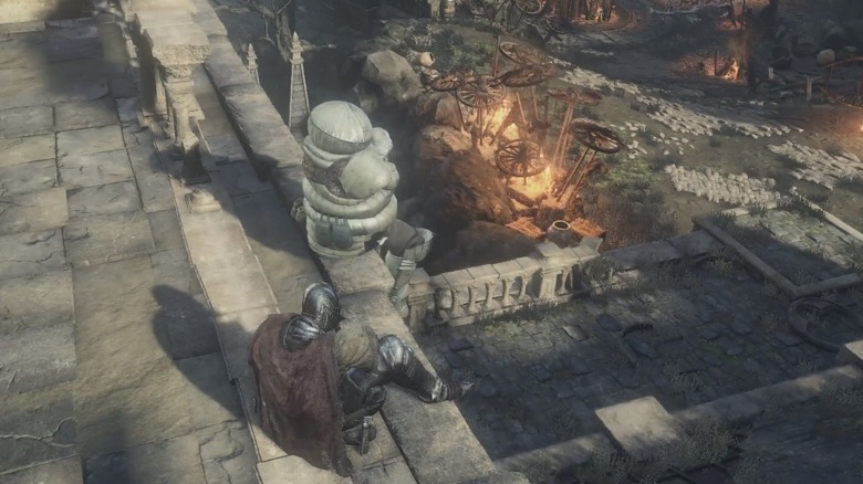 Ashen One sitting beside Siegward