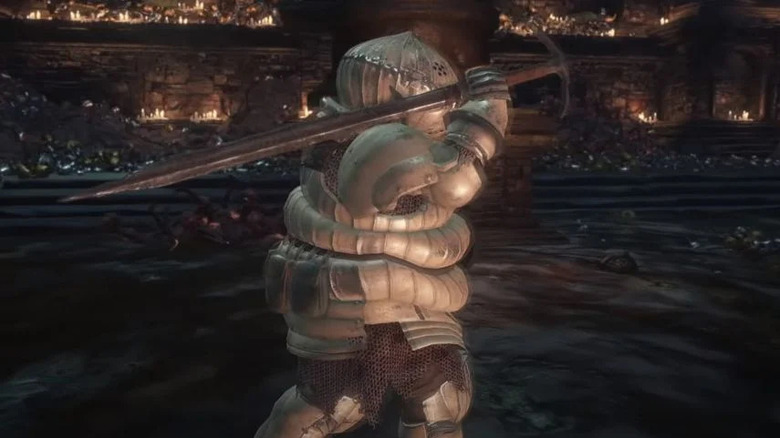 siegmeyer charging with his sword