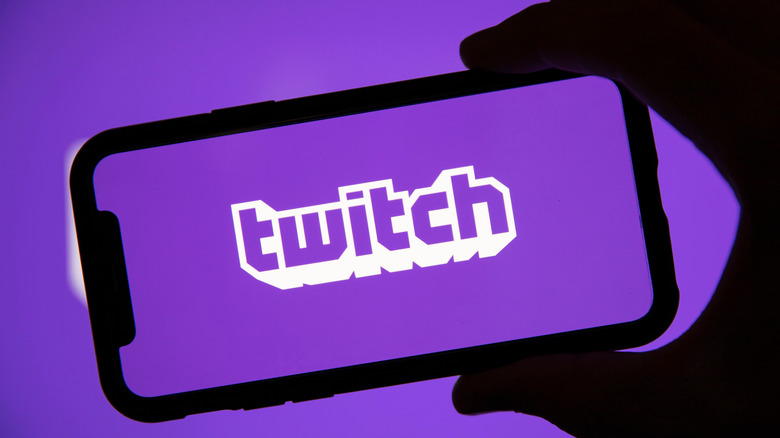 Twitch Logo on a phone