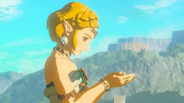 Zelda holding secret stone