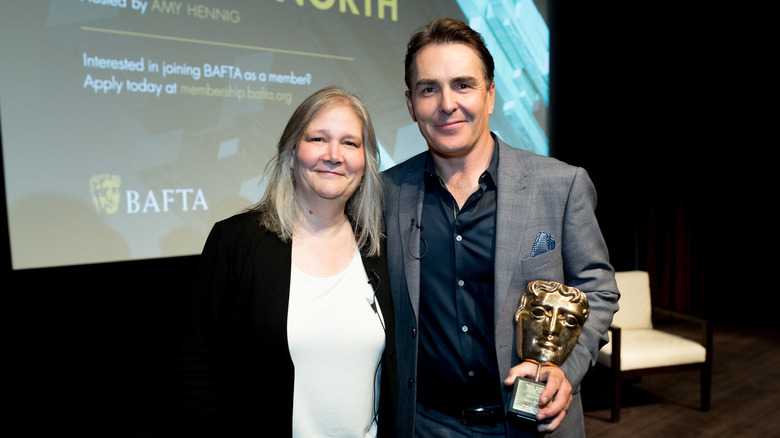 Amy Hennig with Nolan North