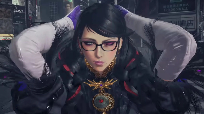 Bayonetta winking at camera