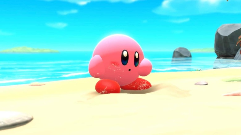 Kirby on beach