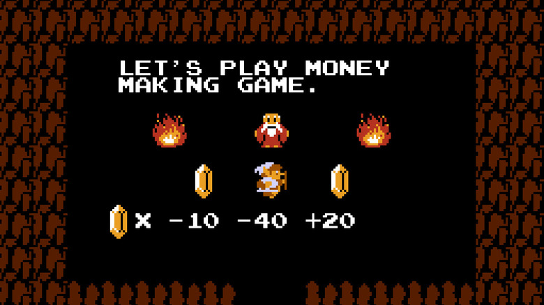 Zelda NES gambling rupees