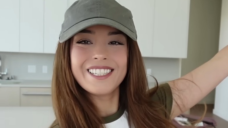 Valkyrae wearing a baseball cap