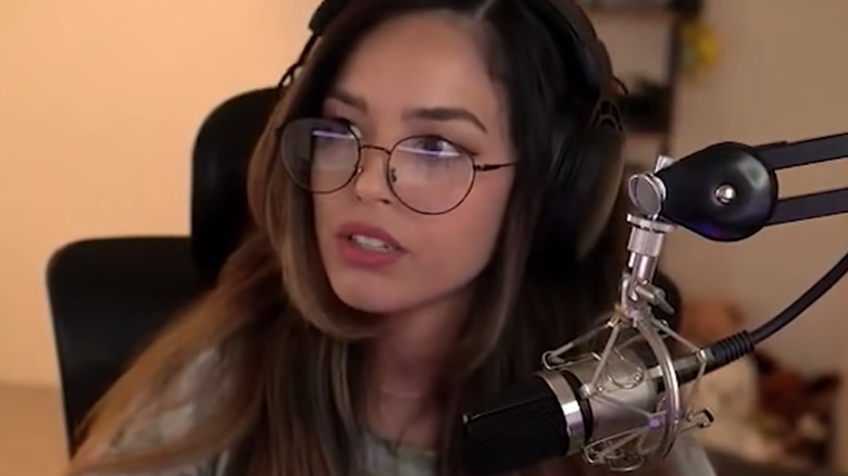 Valkyrae with glasses during stream