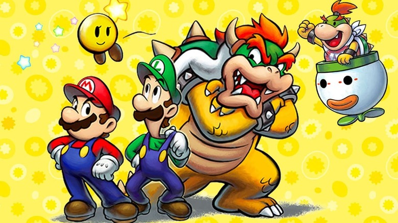 Bowser and Jr. with Mario Bros.